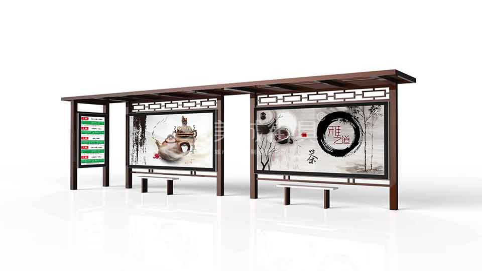 仿古公交站臺設計圖 仿古公交站臺設計圖